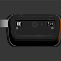 Handheld Label Printer With Orange And Black Design Keyboard Screen And Paper Outlet