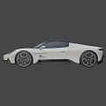 White Maserati Sports Car with Sleek Body Design Black Roof and Modern Alloy Wheels