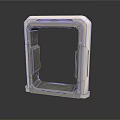 Metallic Scene Component Frame With Industrial Design Reinforced Corners And Textured Surface