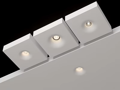 Cream wind downlight house silent wind downlight gypsum board lamp integrated gypsum lamp embedded integrated downlight house silent wind ceiling lamp 3d model