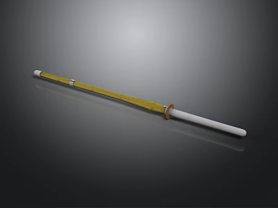 Industrial Ceramic Heating Tube With Yellow Coil And White Insulated Ends 3d model