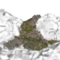 Modern Cloud Sea Peak White Cloud Cloud Cloud Peak Big Mountain Cloud Sea Baiyun Mountain Peak Mountain Terrain Cloud Sea Mountain Range Ridge Cloud 3d model