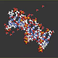 Colorful Molecular Structure Model with Balls for Daily Life Products Dark Background Reflective Effect