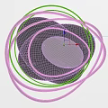 Layered Modern Abstract Geometric Wall Decor With Circular And Oval Rings