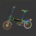 Modern Folding Bike With Black Frame And Yellow Accents For Urban Commuting