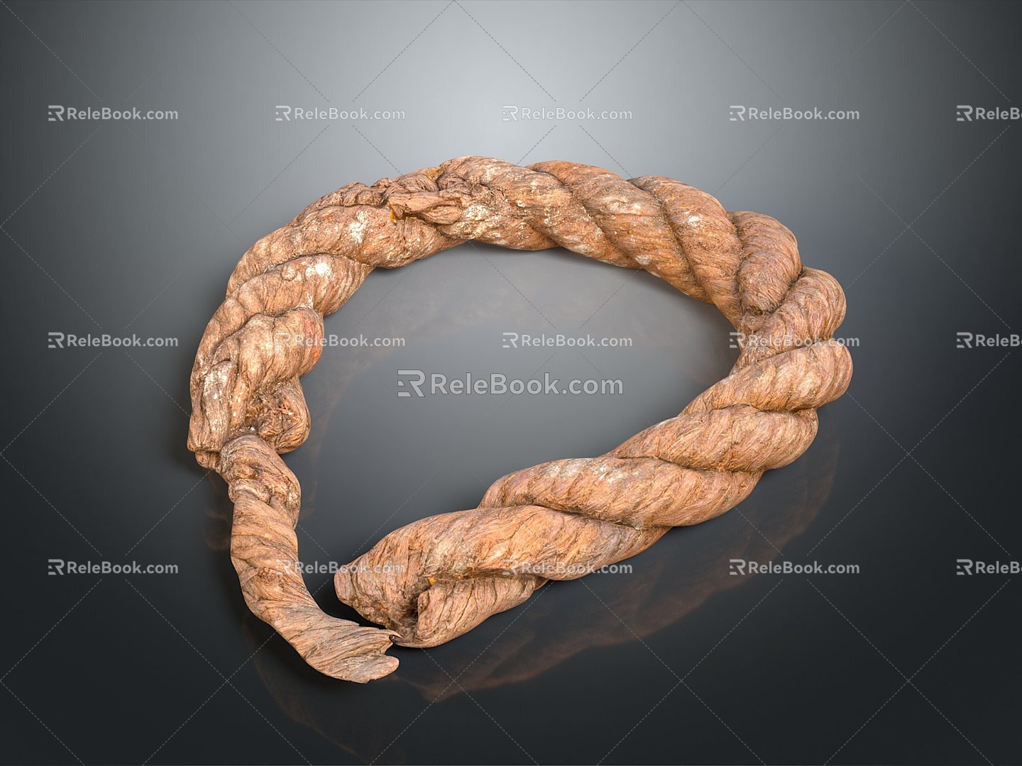 Rope pile rope hemp rope group rope life supplies construction supplies life-saving supplies 3d model