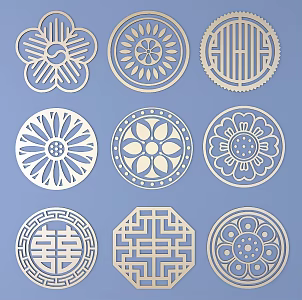New Chinese Metal Carving 3d model