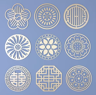 New Chinese Metal Carving 3d model