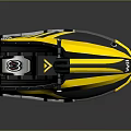 Yellow and Black Jet Ski With Sleek Design Recreational Water Vehicle