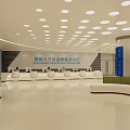 International Talent Free Port Service Hall Featuring Modern Spacious Design And Service Counters