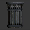 Modern Sleek Metal Trash Can With Cylindrical Perforated Stripe Design For Home Bathroom Office