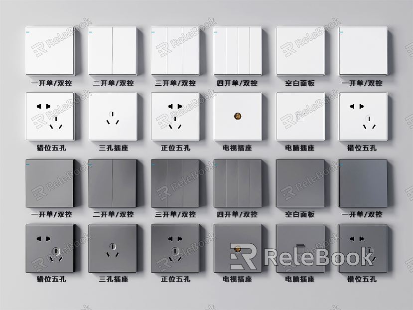 Modern Switch Switch Socket Panel model