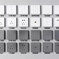 Modern Switch Socket Panel 3d model