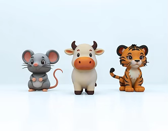 Twelve Zodiac Moe Pet Air Model US Chen Commercial Pet Activities Rat Ox Tiger Rabbit Dragon Snake Horse Sheep Monkey Chicken Dog Pig 3d model