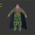 Batman Character In Armored Suit With Cape 3D Model Design 3d model