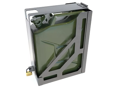 Industrial Equipment Metal Frame Green Container With Lock And Reinforced Design 3d model