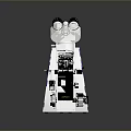 Professional White Microscope Featuring Binocular Head Purple Accents and LED Illumination