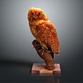 Owl grimace owl long-eared owl wulin owl monkey face owl carved owl 3d model