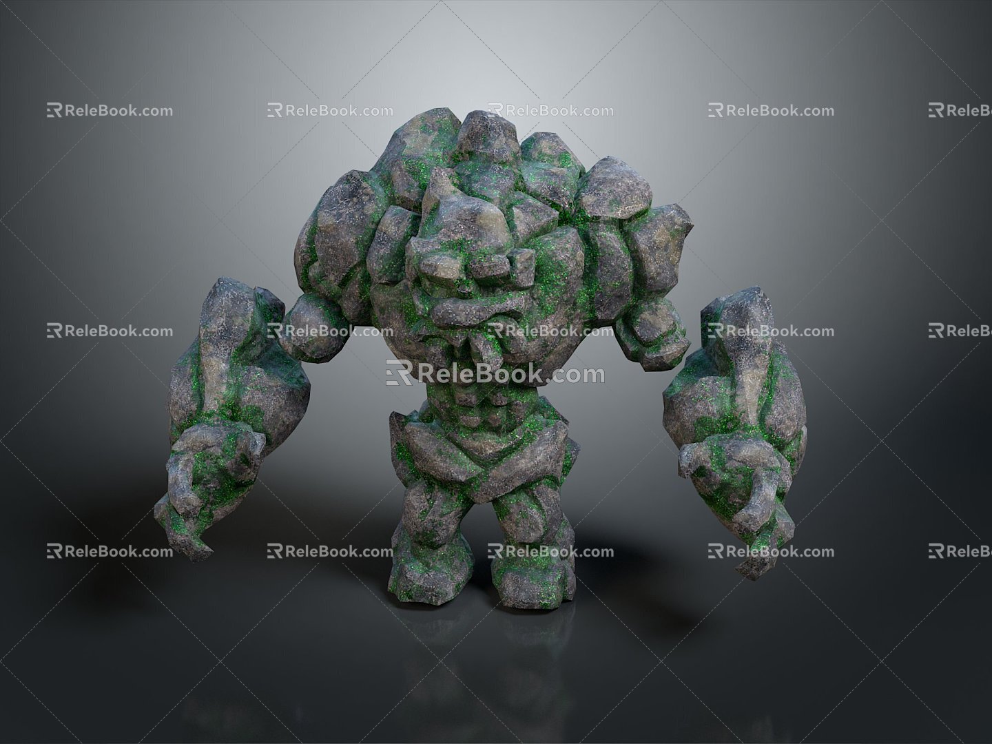 Magma monster magma monster rock monster flame lord flame monster golem stone man 3d model