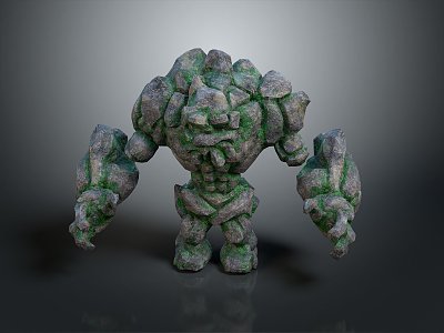 Magma monster magma monster rock monster flame lord flame monster golem stone man model