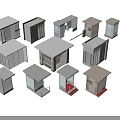 Diverse Modern Kiosk Architectural Styles With Different Roof Types And Glass Features