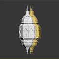 Traditional Decorative Lanterns With Colorful Gold White Ornate Intricate Patterns
