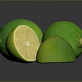 Lime lemon fruit fresh fruit 3d model