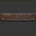 Open Top Rail Freight Car With Multiple Compartments Gray Body Red Orange Markings Metal Wheels