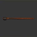 Vintage Craft Hammer With Red Wooden Handle And Metal Head Tool