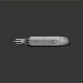 Car Exhaust Pipe With Silver Metallic Finish And Automotive Design Features