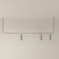 Modern Minimalist Chandelier With Metal Frame And Three Cylindrical Lights Ceiling Hanging Design