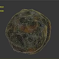 Cosmic Asteroid With Blue Red Surface And Impact Craters In Space Study