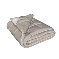 Beige Stitched Quilt With Folded Design And LOI Label For Home Use