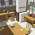 Spacious Public Office Space Interior With Open Layout Desks Chairs And Green Plants