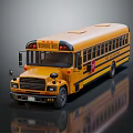 Modern school bus Public school bus 3d model