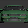 Green Sports Car With Shiny Exterior Two Door Design And Alloy Wheels