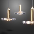 Small glass chandelier 3d model