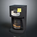 Cuisinart Black Coffee Maker With Glass Carafe And Control Panel Yellow Sticker