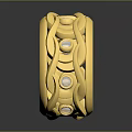Elegant Golden Ring With Intricate Twisted Design And Diamond Accents For Fashion