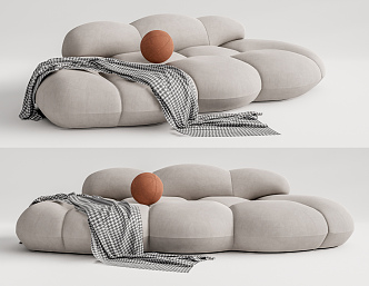 Modern shaped sofa 3d model