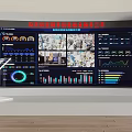 Municipal Transportation Industry Data Monitoring Analysis With Large Screen Charts And Control Console