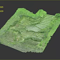 Archeological Site Model Featuring Stone Steps Dirt Ground Grass Edges And Stone Structures 3d model
