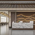 Hospital Outpatient Reception Area In Chinese Style Design