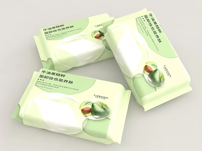 Gentle Wet Wipes With Natural Ingredients For Daily Use 3d model