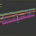 Industrial Equipment Copper Pipe System With Metal Base And Connection Components