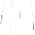 Modern Linear Hanging Pendant Chandelier With Sleek Metal Vertical Design Elements 3d model