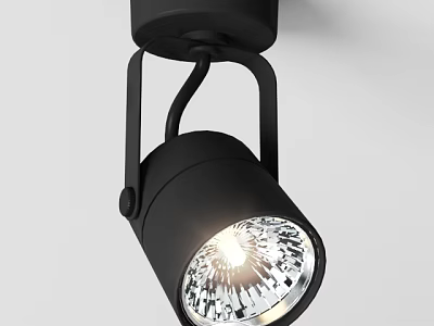 Modern Black Ceiling Mounted Downlight Spotlight With Sleek Design And Bright Illumination 3d model