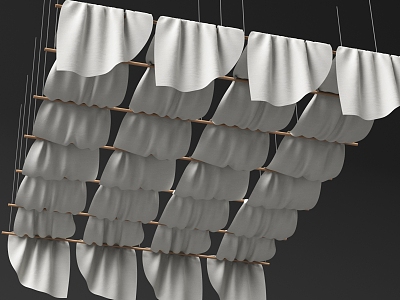 Valance Ceiling Gauze Curtain Ceiling Valance 3d model