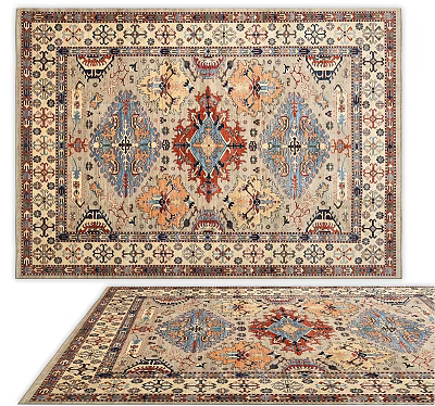 Traditional Patterned Square Area Rugs With Rich Colors 3d model