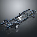Heavy Duty Automotive Chassis Frame Assembly With Wheel Suspension Components